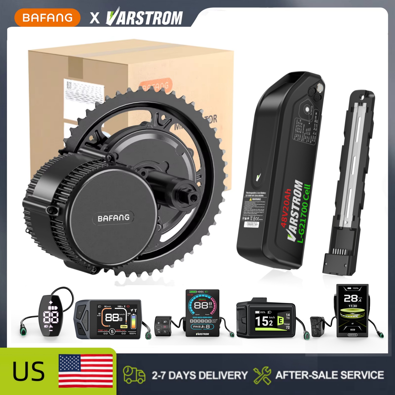 [US Stock]Bafang 48V Mid Drive - Bafang Bbshd 1000W Conversion Kit 评论和价格